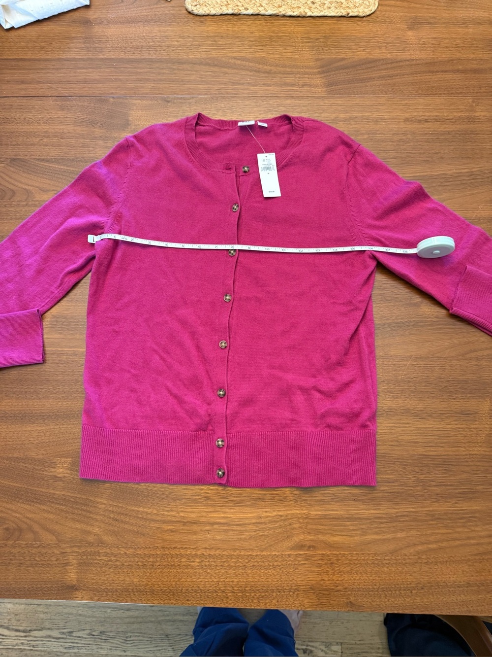 Women’s Fuchsia Button-Front Sweater Cardigan